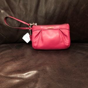 Coach red wristlet purse